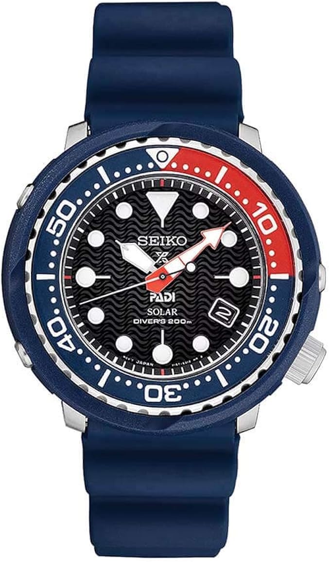 seikopadi特别版prospex太阳能潜水手表黑色硅胶表带200米sne499