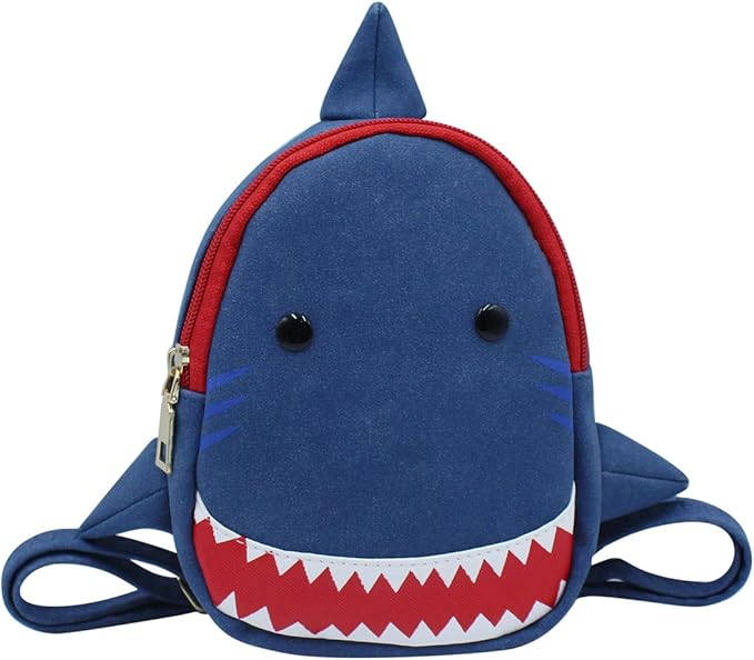 儿童背包可爱动物卡通鲨鱼背包防水海洋背包适合2至6岁的幼儿男孩女孩