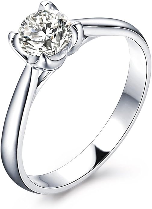 鑫万福喜钻 18k白金25分vs h色钻石结婚戒指/结婚戒指/网上购买戒指