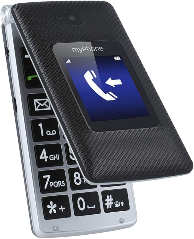 myphone tango dual sim,翻盖手机带两个大显示屏:2.4 英寸和 1.