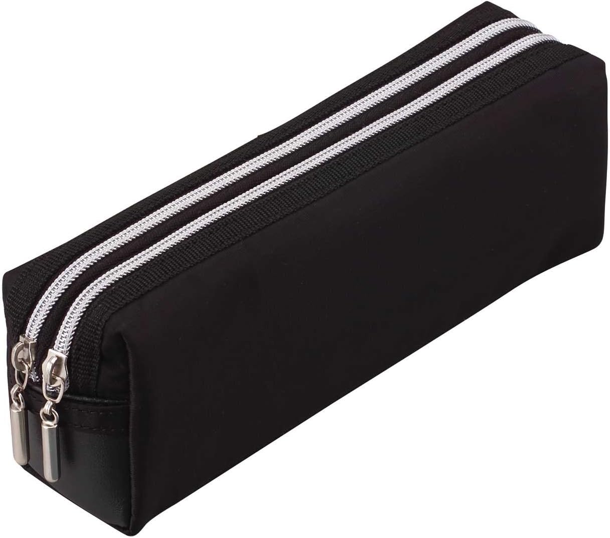 藤井 双拉链笔袋 大 黑色fy279b