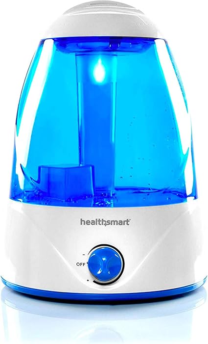 Healthsmart Cosmo 清凉喷雾超声波加湿器 静音安静 50小时 无过滤 缓解干性皮肤 经过灌溉擦和拥塞 Breathe Easier 蓝色 亚马逊中国 小家电