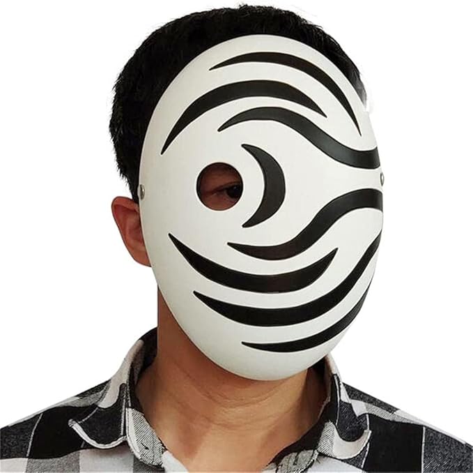 obito 乳胶面具日本动漫角色扮演忍者服装青少年万圣节派对道具
