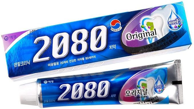 韩国爱敬2080牙膏120g 巩固牙齿保护牙周清洁牙龈清新口气美白牙齿