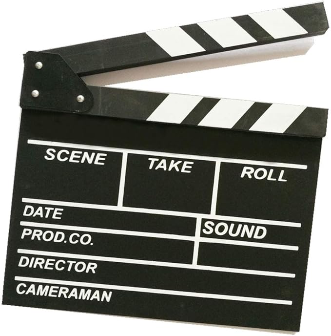 kiseer-kiseer 30.48 厘米 x 27.94 厘米电影电影拍板 木质电影拍板 