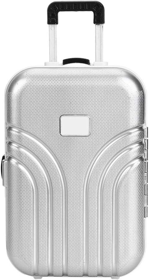 儿童手提箱玩具可爱塑料滚轮行李箱迷你行李箱(银色)