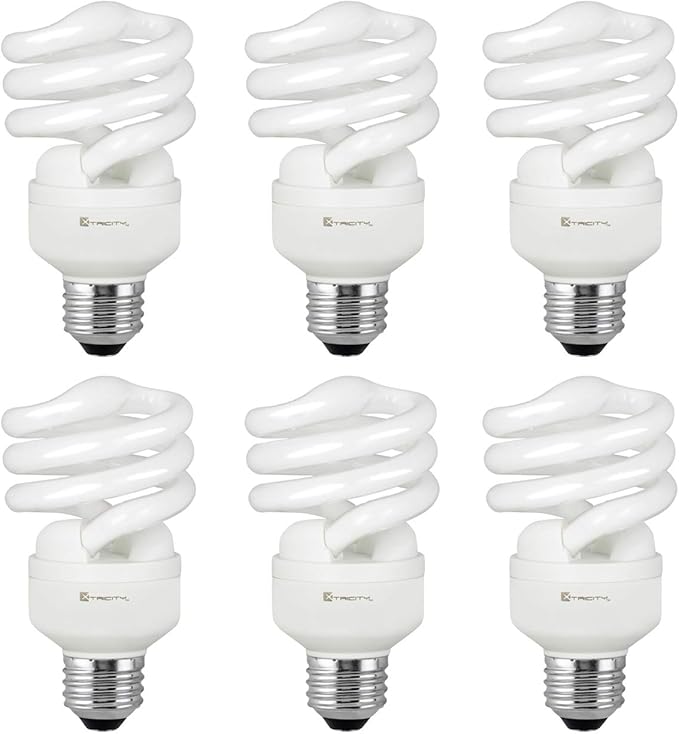 xtricity 紧凑型荧光 t2 螺旋 cfl 节能灯泡,13w(相当于 60w)120 伏