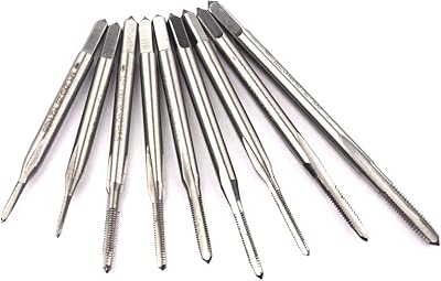 atoplee 9 件公制右手螺纹水龙头,hss 6542 小号直槽螺纹水龙头套装