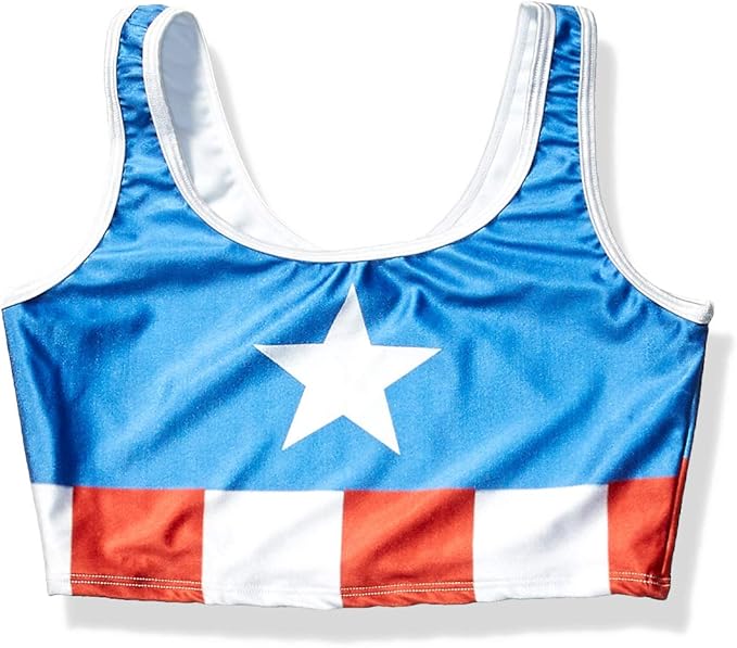 bodyzone 女士爱国风露脐上衣 captain print one si