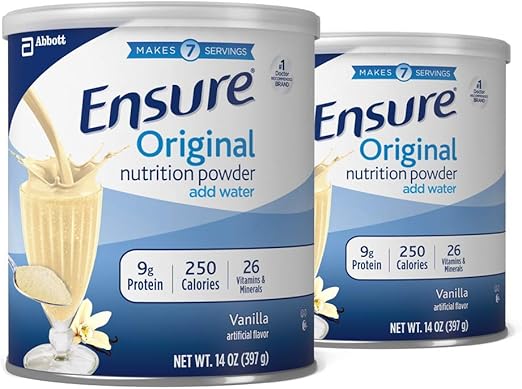 ensure original 营养粉 9克蛋白质,代餐,香草味,14盎司(397g) 2罐装