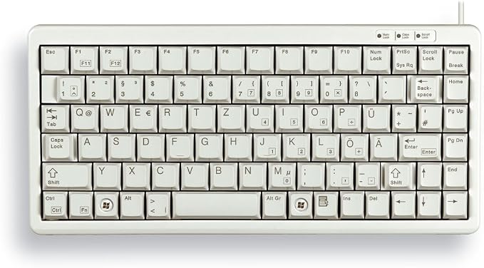 cherry 樱桃-cherry g84-4100 83 键 ps2/usb 紧凑 ml 键盘 - 浅灰色