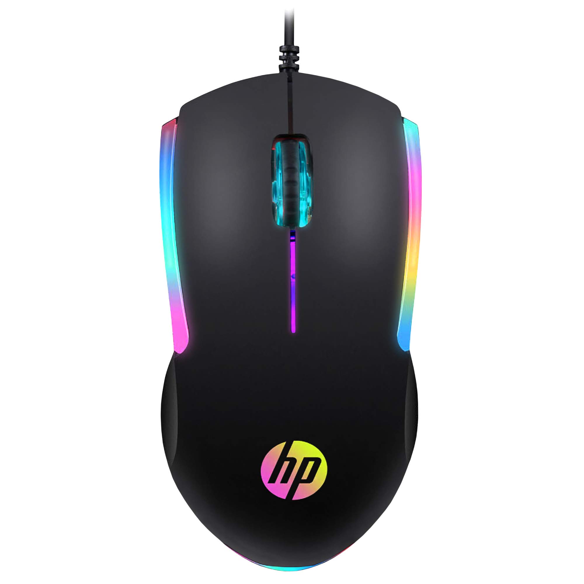 HP Wired RGB Gaming Mouse High performance mouse with optical sensor, one button, 7 color LED suitable for computer, laptop, office, computer, home