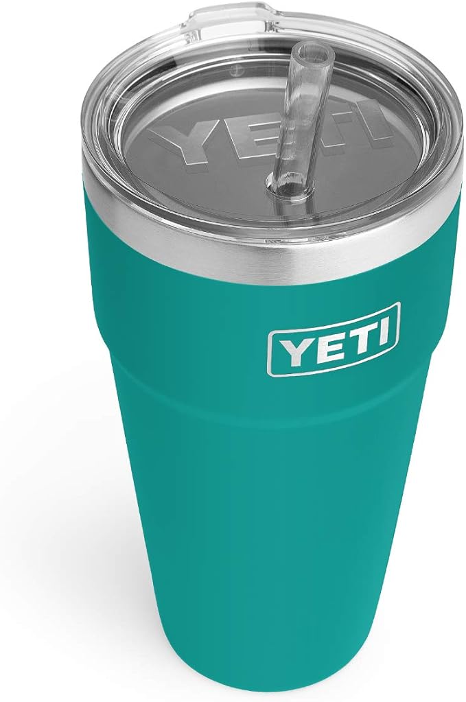 yeti rambler 26 盎司吸管杯,真空保温,不锈钢带吸管盖