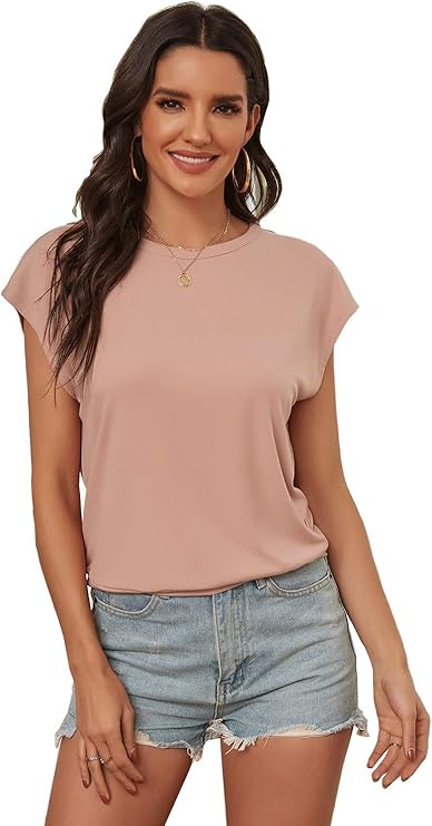 aprll 女式盖袖圆领 t 恤休闲宽松 t 恤上衣衬衫