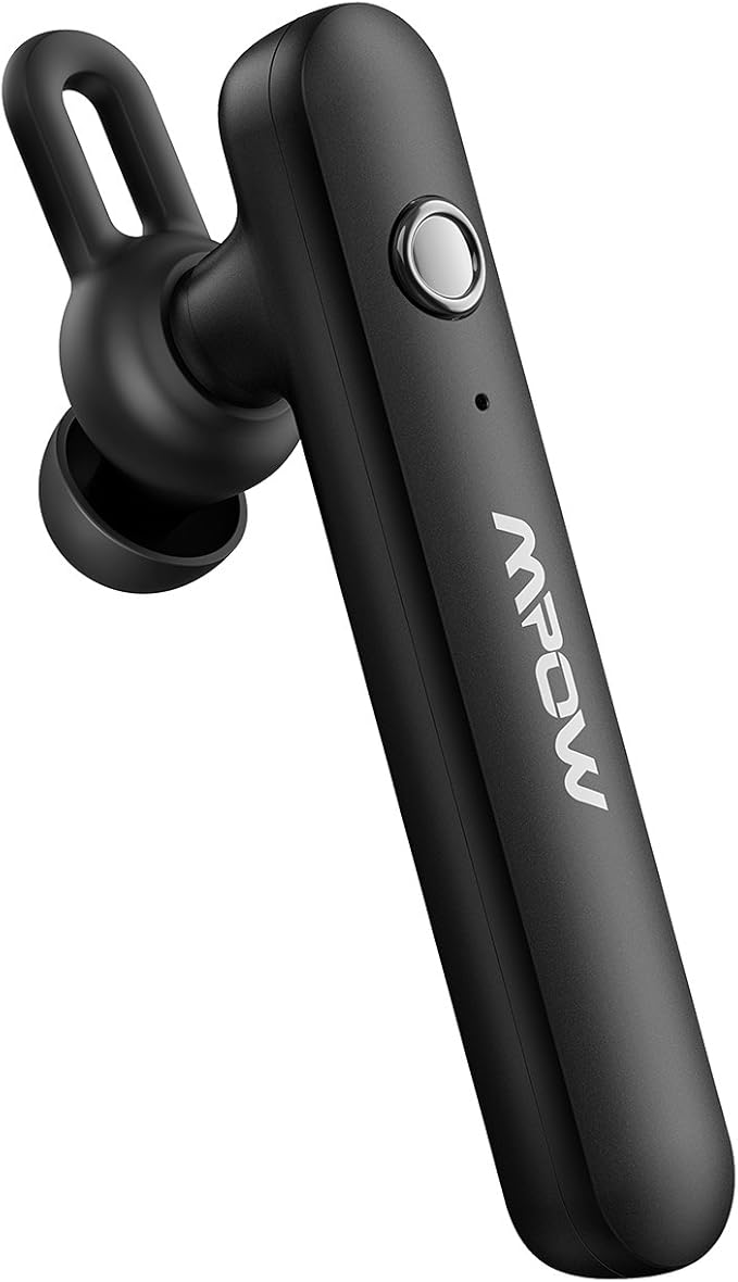 Mpow 蓝牙耳机v4 1 Em7 无线耳机带麦克风 适用于手机 6 小时播放时间 办公 商务和驾驶的蓝牙耳机黑色小号 手机 通讯 亚马逊中国