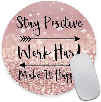 励志名言鼠标垫,设计可爱鼠标垫,努力保持积极工作,make it happen of