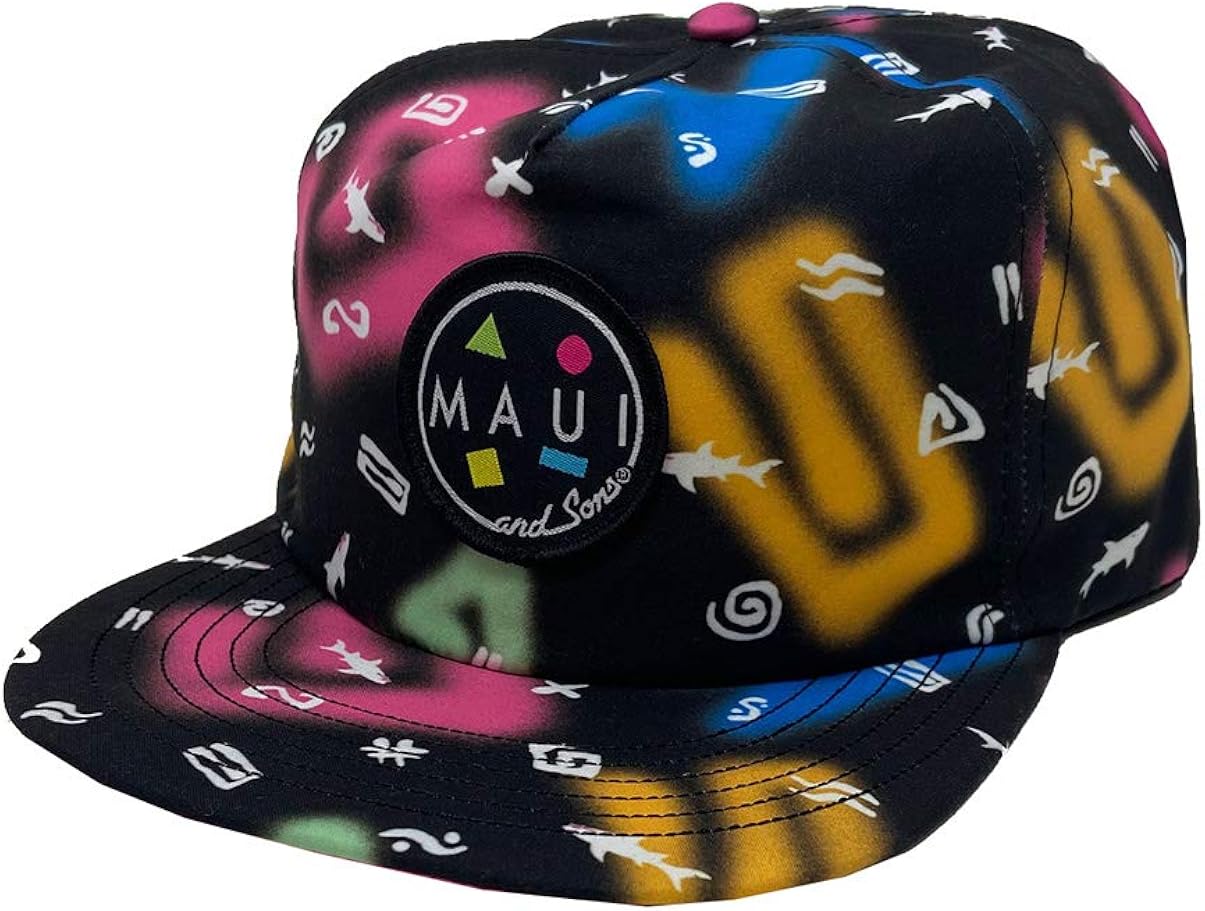 maui & sons 男士摇滚鲨鱼翻盖帽檐后扣帽