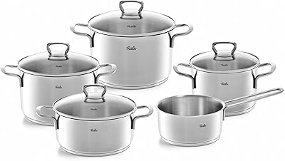 fissler 菲仕乐 las vegas / 不锈钢锅具套装,5 件套,平底锅套装,带