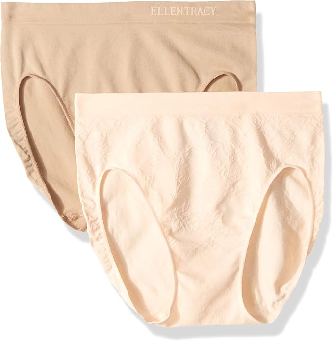 ellen tracy 女士花朵提花六角裤,2 条装