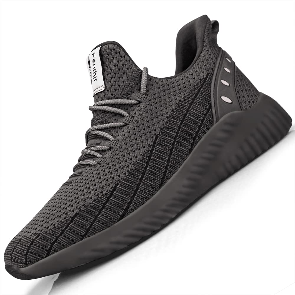 Feethit Men's slip-on walking shoes Blade tennis shoes Non-slip running shoes Lightweight sneakers Breathable mesh Fashion sneakers