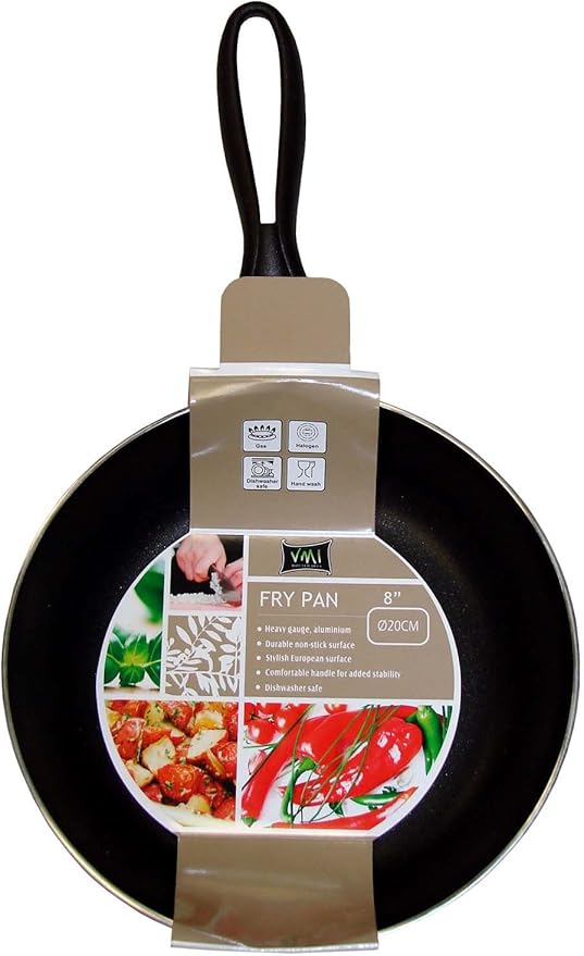 vmi housewares c-01328 frying pan, 8-inch, black