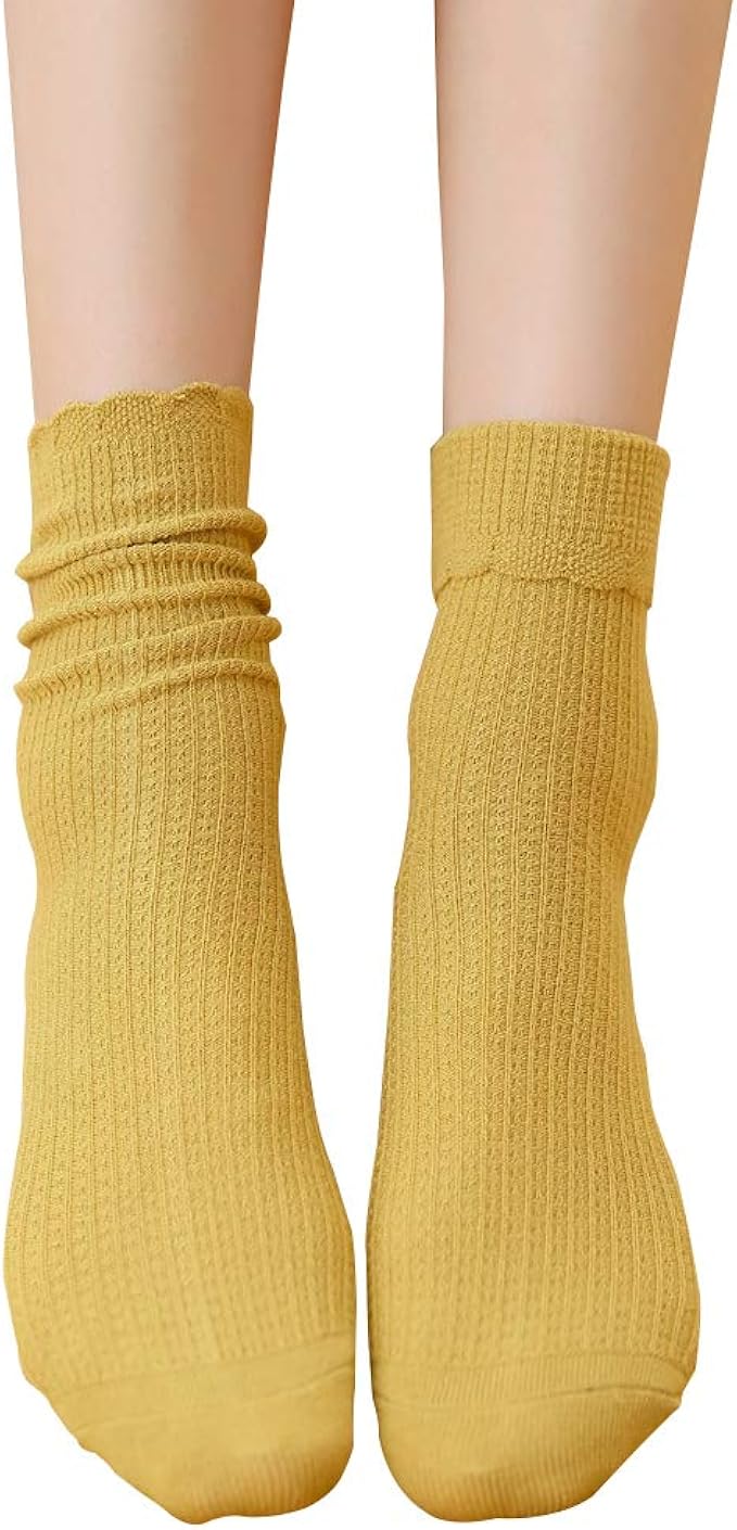 女式 3 双装翻边脚踝袜扇形网眼纯色基本款休闲船袜 5-9 码