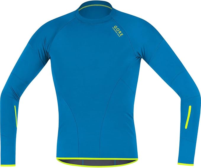 gore bike wear 男式 magnitude 压缩长袖衬衫,水蓝色,xl 码