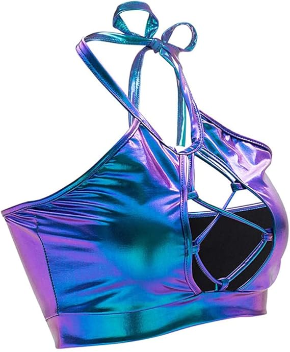 huilan 女式系带金属胸罩十字交叉前系带内衣