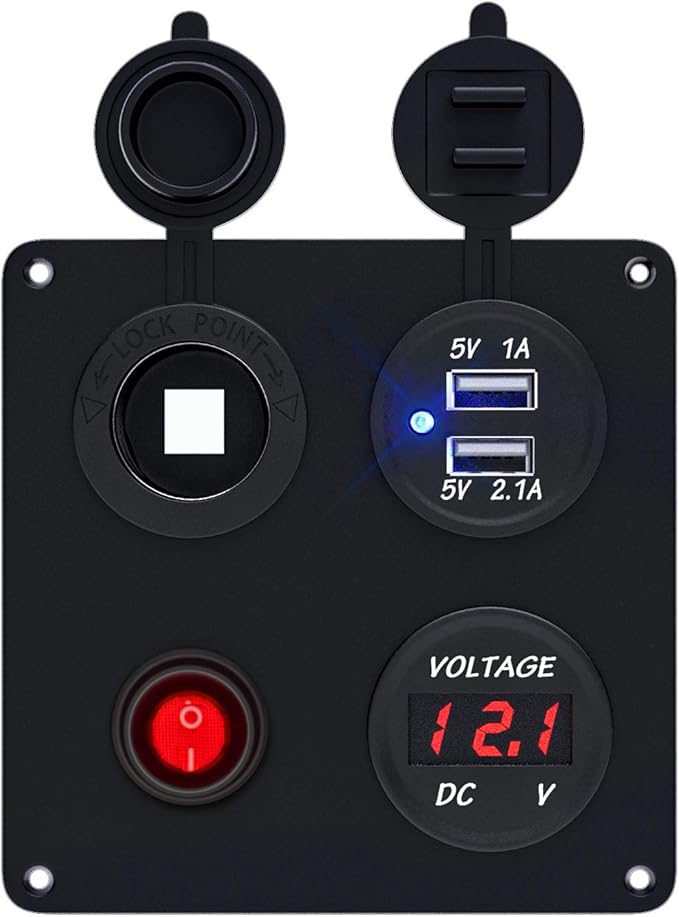 turnraise 双 usb 充电器铝制开关板 four hole panel