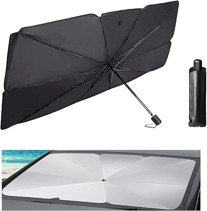 aomsazto 汽车挡风玻璃遮阳可折叠伞 适用于汽车前窗,反光遮阳罩 阻挡