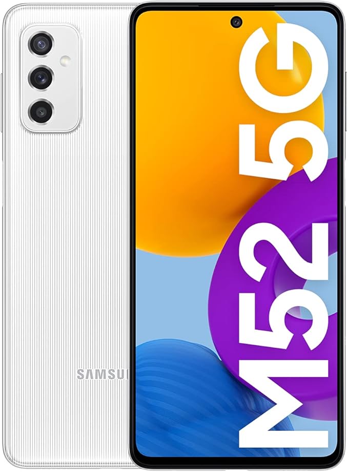 三星 galaxy m52 5g 无合同智能手机 android 128 gb 白色
