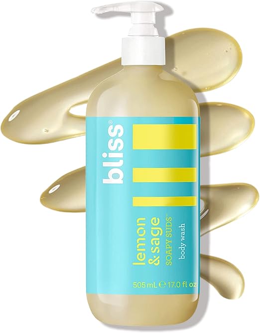 bliss 沐浴露 柠檬鼠尾草香型 温和清洁滋润 男女通用 17 fl oz (约