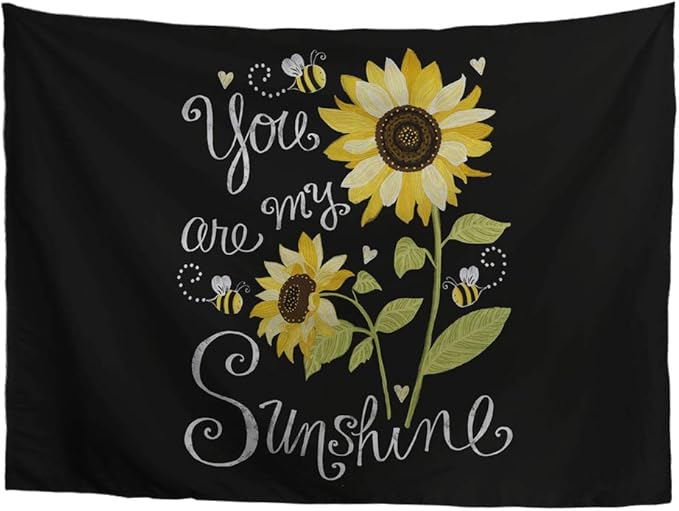 uniceu you are my sunshine 向日葵挂毯,美学壁挂装