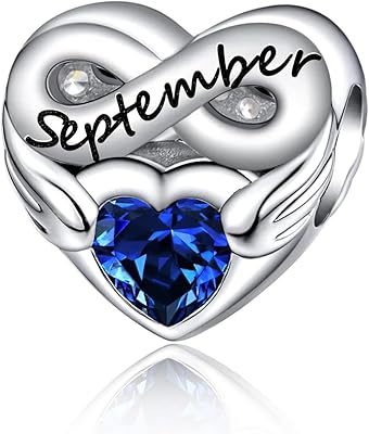 birthstone charms heart love 11 月月镂空串珠吊坠