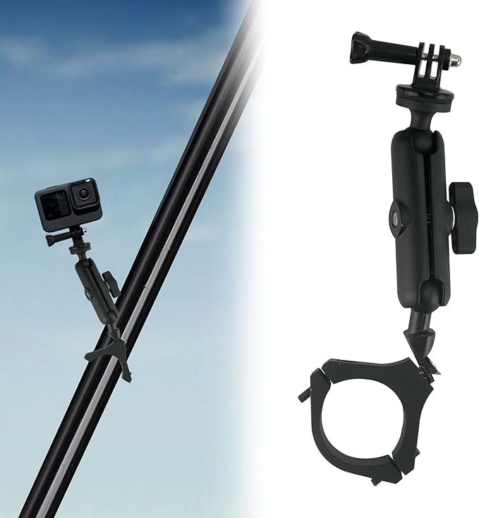 Utv Atv 相机支架 行车记录仪支架兼容gopro Hero 6 7 8 9 自行车和摩托车相机鹅颈支架适用于动作相机 数码相机 智能手机 1 75 英寸 2 英寸滚动杆360 旋转