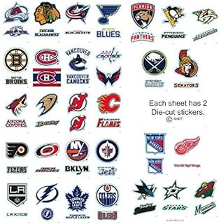 完整套装 30 - 60 nhl 曲棍球队运动衫标志运动贴纸 - 每张 2 张贴纸.