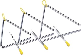 triangle instrument 3 件装 6 7 8 英寸打击乐器套装手打击乐器三角