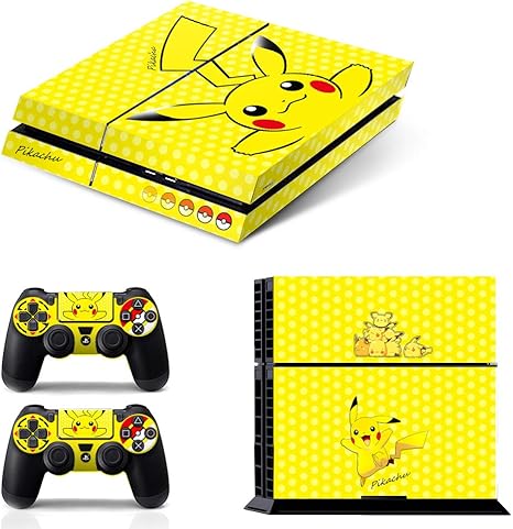 Ci Yu Online 乙烯基皮肤 Ps4 口袋妖怪 3 皮卡丘黄色全身乙烯基皮肤贴纸盖适用于ps4 游戏台4 系统控制台和控制器 游戏 娱乐 亚马逊中国
