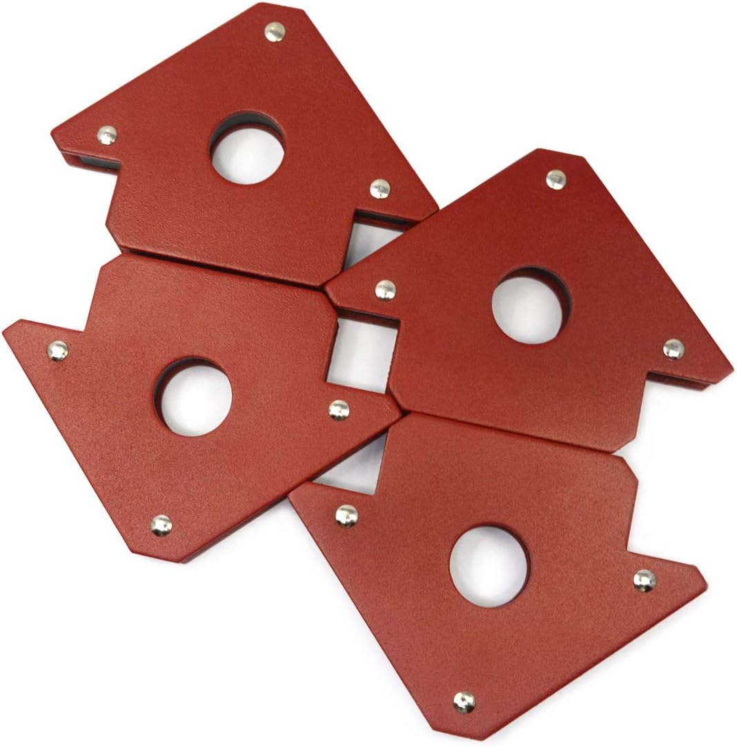 4 件 cms 磁性焊接支架 25 磅 固定动力焊接配件(25 磅焊接磁铁)