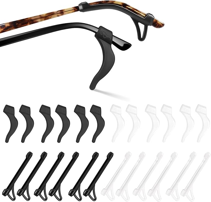 smarttop 硅胶防滑支架,耳钩,眼镜镜腿尖端套筒固定器,适用于眼镜