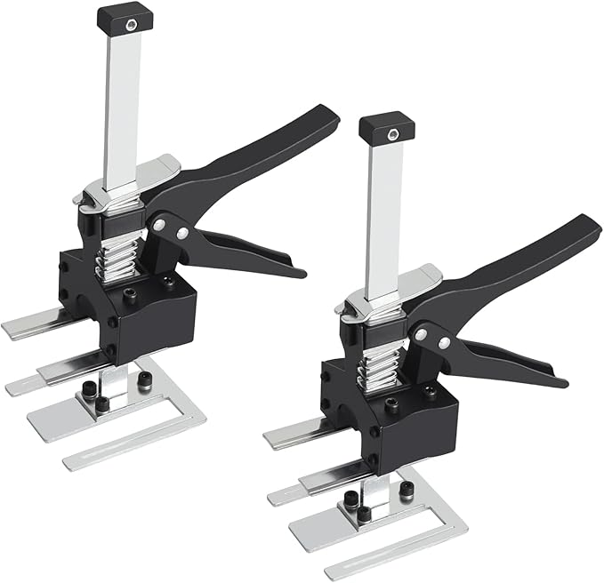 2 件省力臂,高度调节陶瓷瓷砖升降臂手动工具插孔瓷砖水平系统,用于