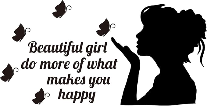 beautiful girl do more of what makes you happy 乙烯基墙贴花励志