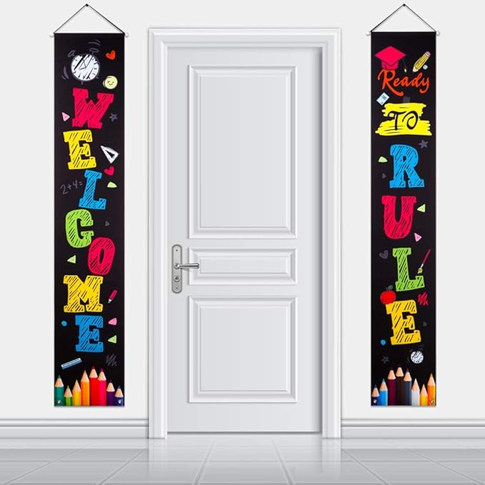 sicohome welcome back to school 横幅,13 x 71 英寸(约 33.0 x 180.