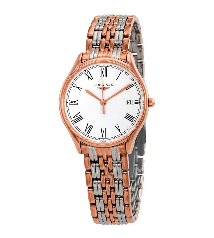 Longines Lyre White Matte Dial Ladies Two Tone Watch L43591117, White