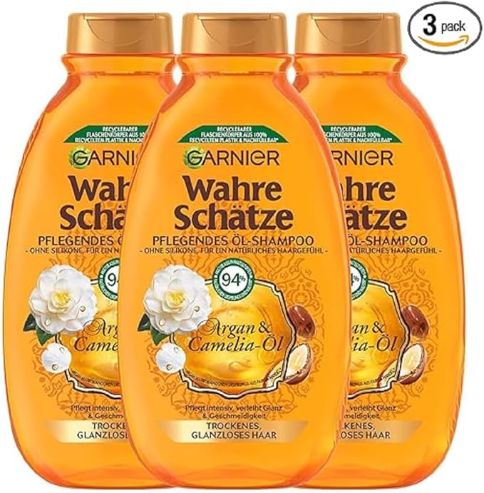 garnier 卡尼尔 wahre sch01tze 滋养油洗发水 摩洛哥坚果和山茶油