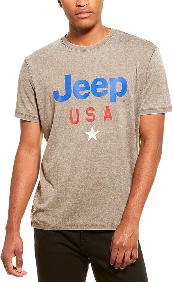 lucky brand 男式短袖圆领 jeep usa star t 恤
