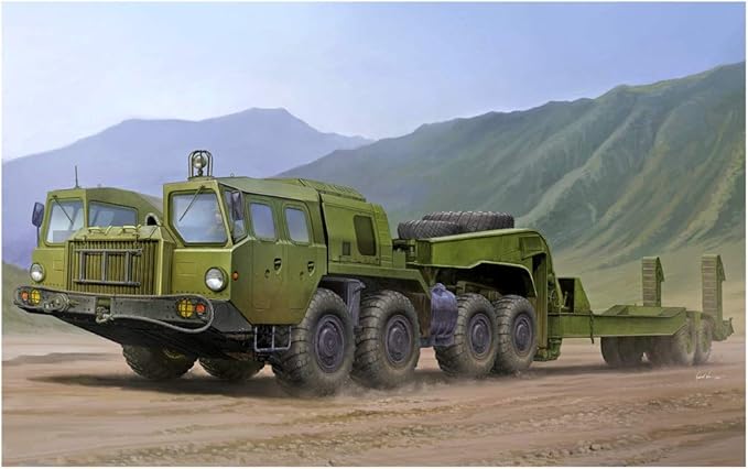 tranpeter 1/35 苏维埃特军 maz-7410拖拉机&amp;chmzap 5247g半