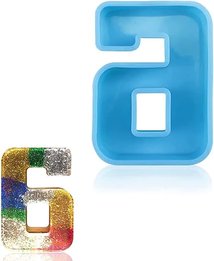 大号3d 数字环氧树脂硅胶模具 大数字符号模具 Diy 水晶文字标志环氧树脂铸模艺术diy 手工 家居装饰 珠宝制作工具 派对装饰模具 6 亚马逊中国 玩具