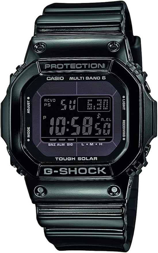 casio 卡西欧 g-shock 男士数字手表,schwarz/schwarzgrau,funk- und
