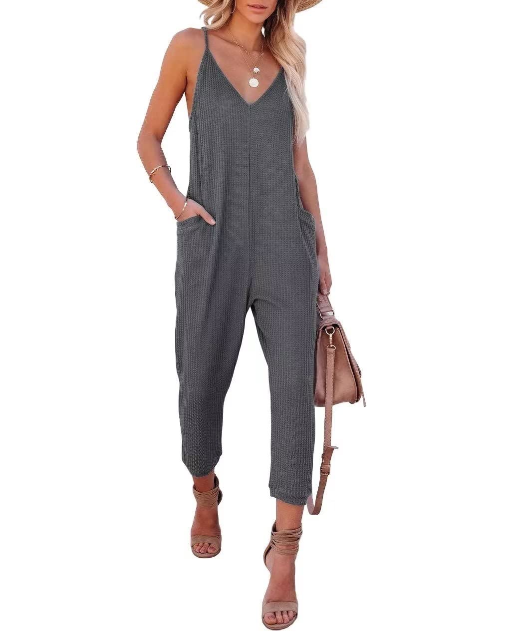 LACOZY Women's sleeveless I-back loose casual dress with pockets